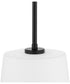 Clarion 1-Light Etched White Pendant P500429 Matte Black