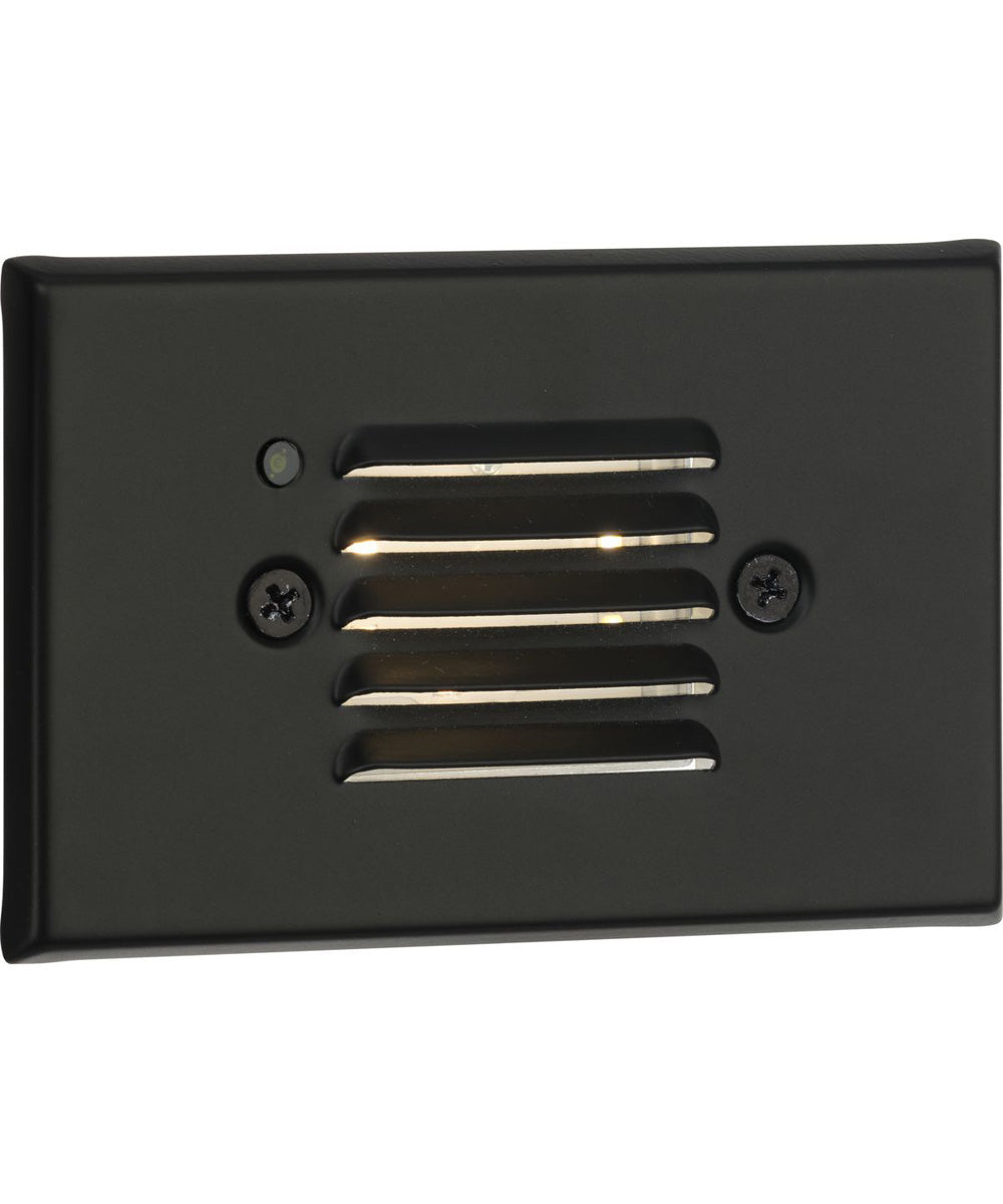 LED Indoor/Outdoor Integrated LED Wall or Step Light with Photocell Black