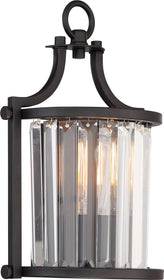 8"W Krys 1-Light Vanity & Wall Aged Bronze