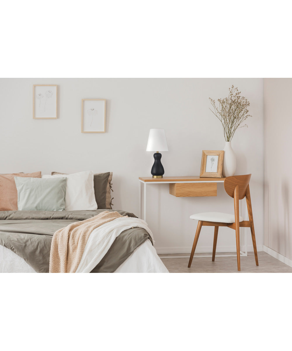 Gloria  1-Light Lighting Flat Black/Satin Brass