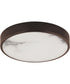 Slab 7 inch LED Alabaster Flush Mount Dark Bronze