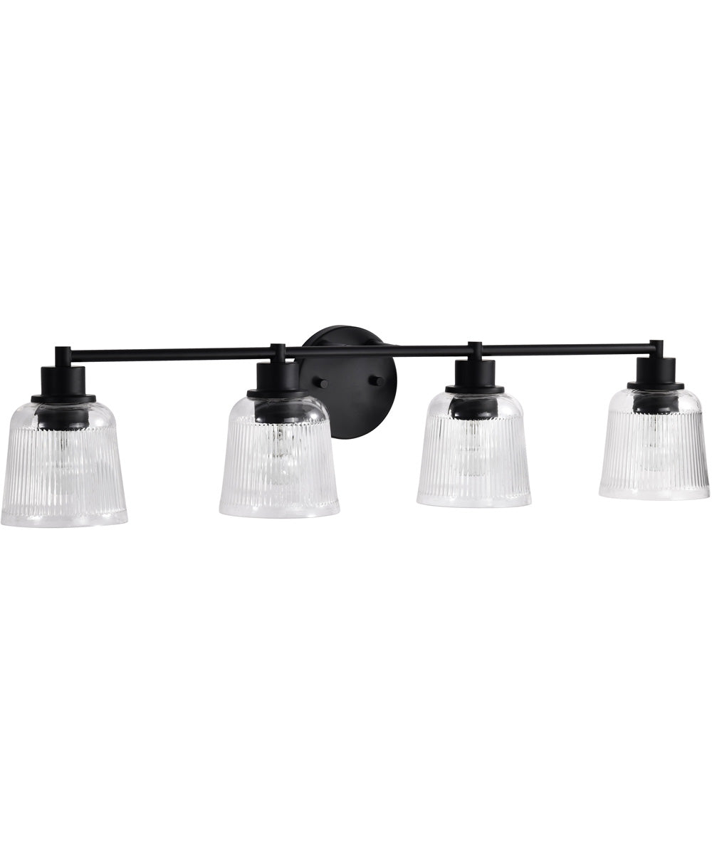 Grayson 4-Light Vanity & Wall Matte Black