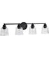 Grayson 4-Light Vanity & Wall Matte Black