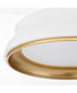 Legend Ceiling Flush Mount Studio White|Brushed Brass