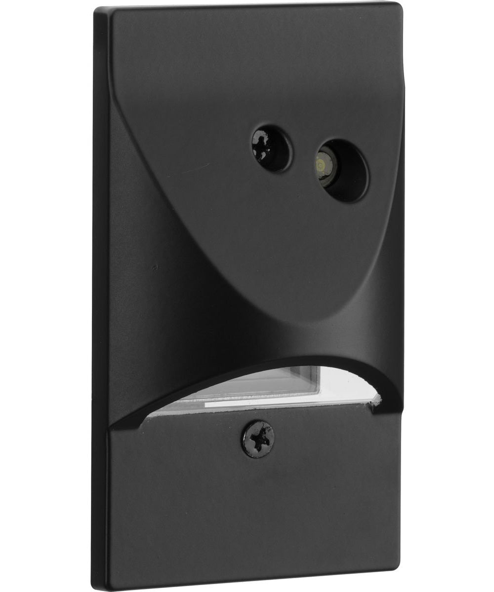 LED Indoor/Outdoor Antique Bronze Integrated LED Wall or Step Light with Photocell Black