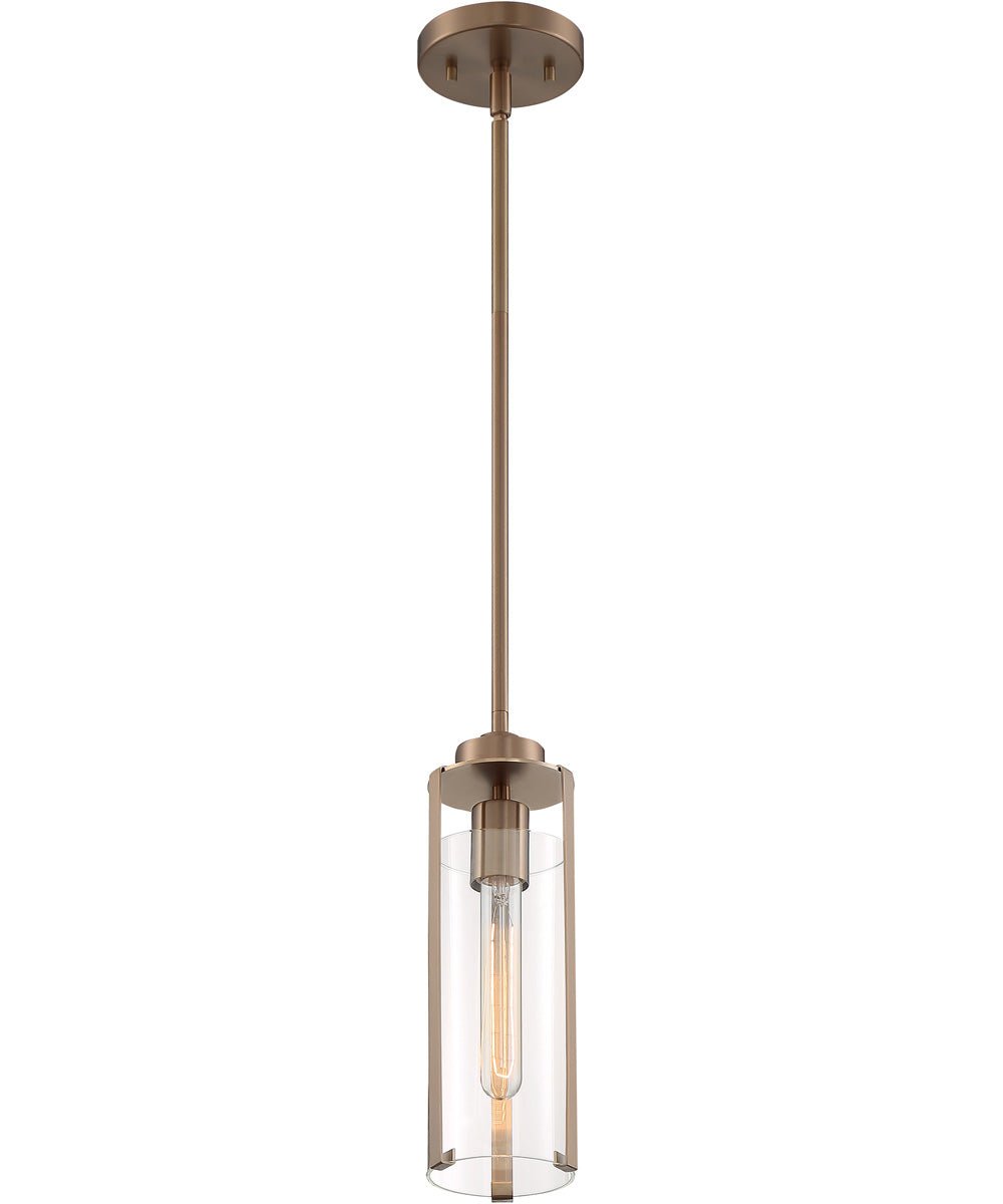 5"W Marina 1-Light Pendant Burnished Brass