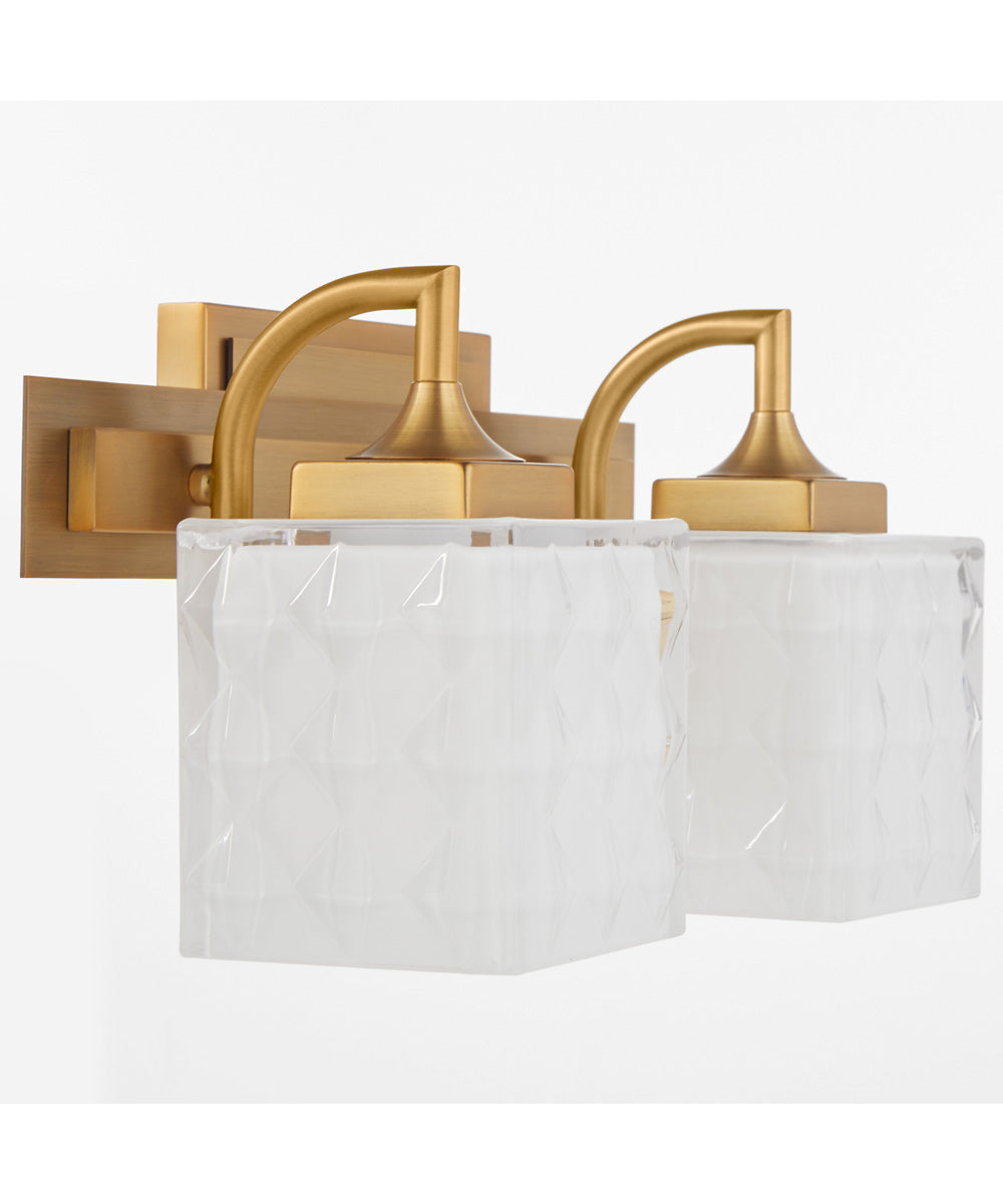 Diamonte 2-light Bath Vanity Light Brushed Brass