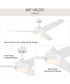 Velto 60-in. 3-Blade LED Modern Ceiling Fan Matte White