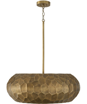 Dorian 4-Light Pendant Burnished Patinaed Brass