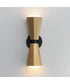Rizzo 2-Light Wall Sconce Black / Antique Brass