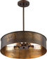 20"W Kettle 4-Light Pendant Weathered Brass