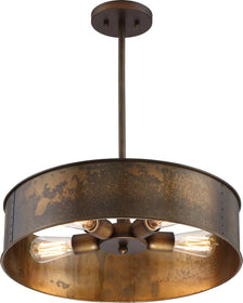 20"W Kettle 4-Light Pendant Weathered Brass