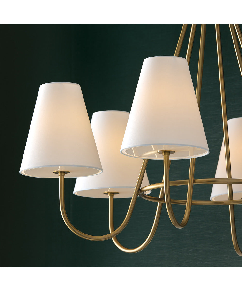 Julia 6-Light Chandelier Matte Brass