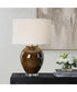 Rye Glazed Brown Table Lamp