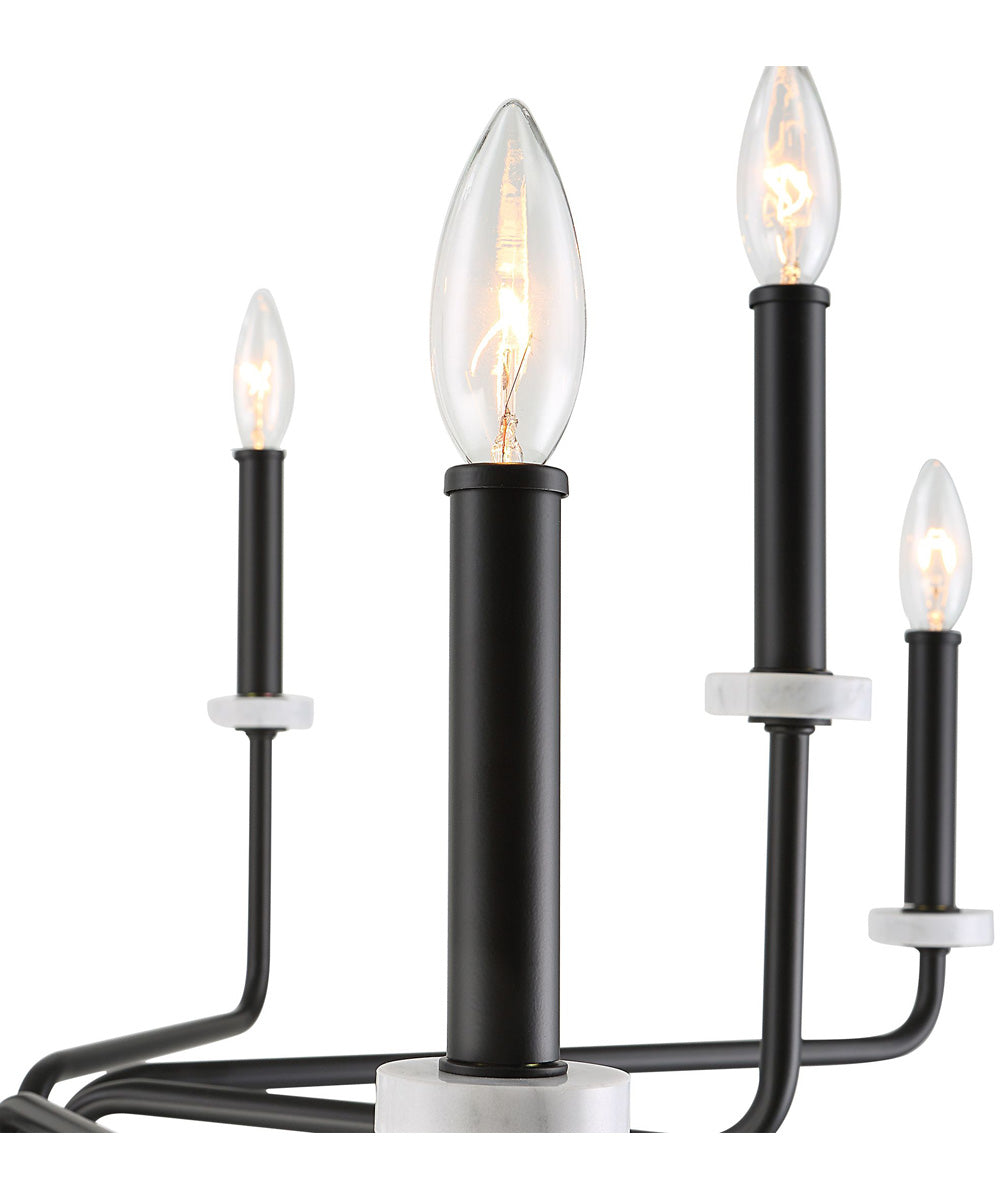 Ebony Elegance 8 Light Chandelier
