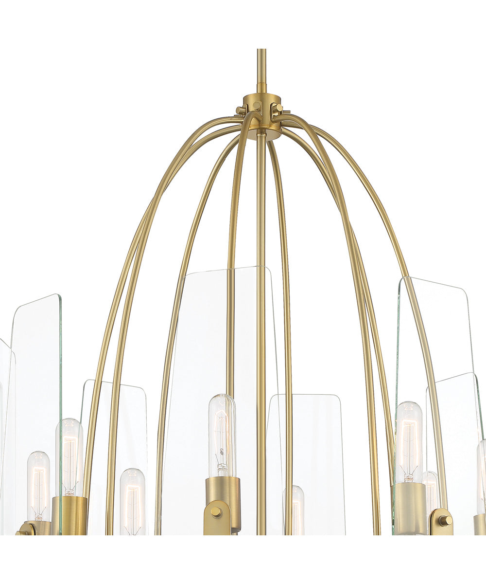Bergen Beach 8 Light Chandelier Brushed Gold