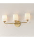 Durham 3-Light Bath Vanity Natural Aged Brass