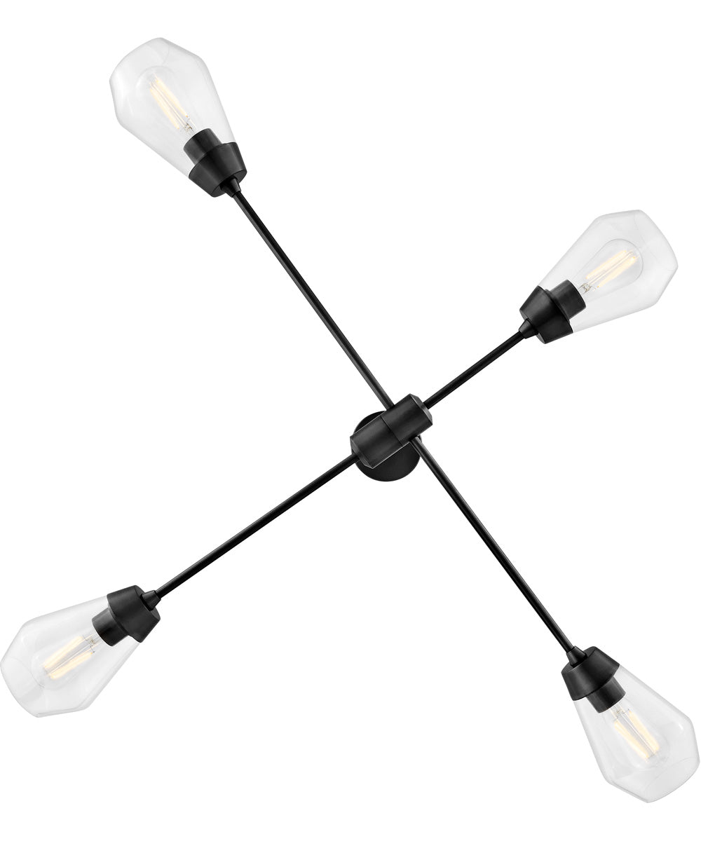 Livie 4-Light Medium Convertible Mobile Single Tier in Black