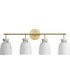 Lexie 4-Light Contemporary Vanity Light Brushed Gold