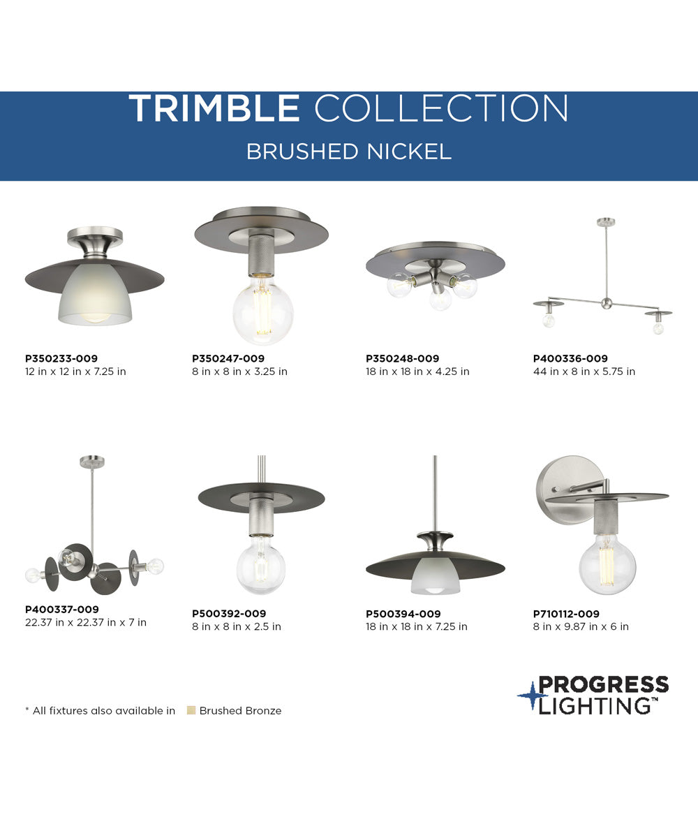 Trimble 1-Light Mini Pendant Brushed Nickel