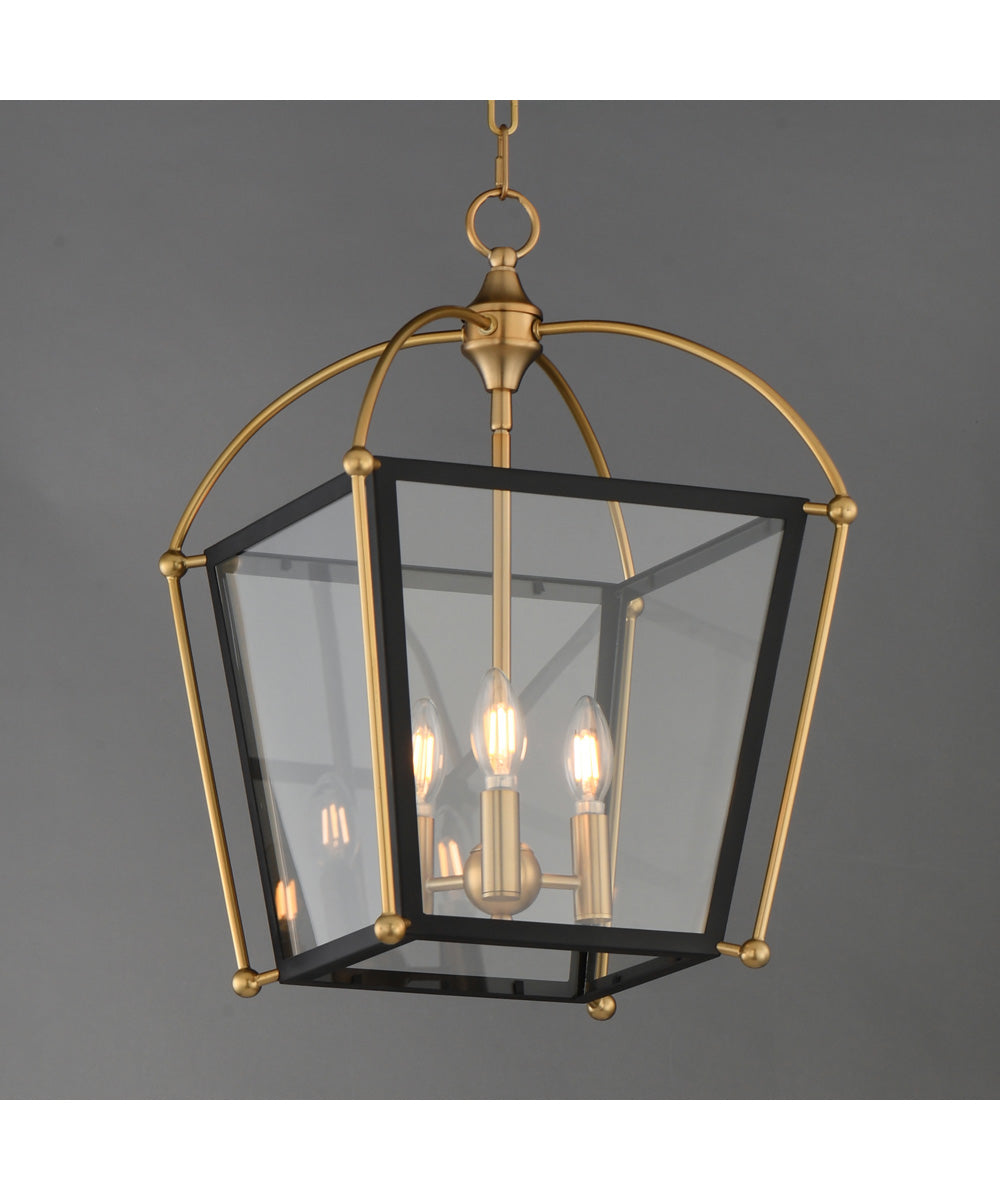 Mccadden 3-Light Pendant Black / Natural Aged Brass
