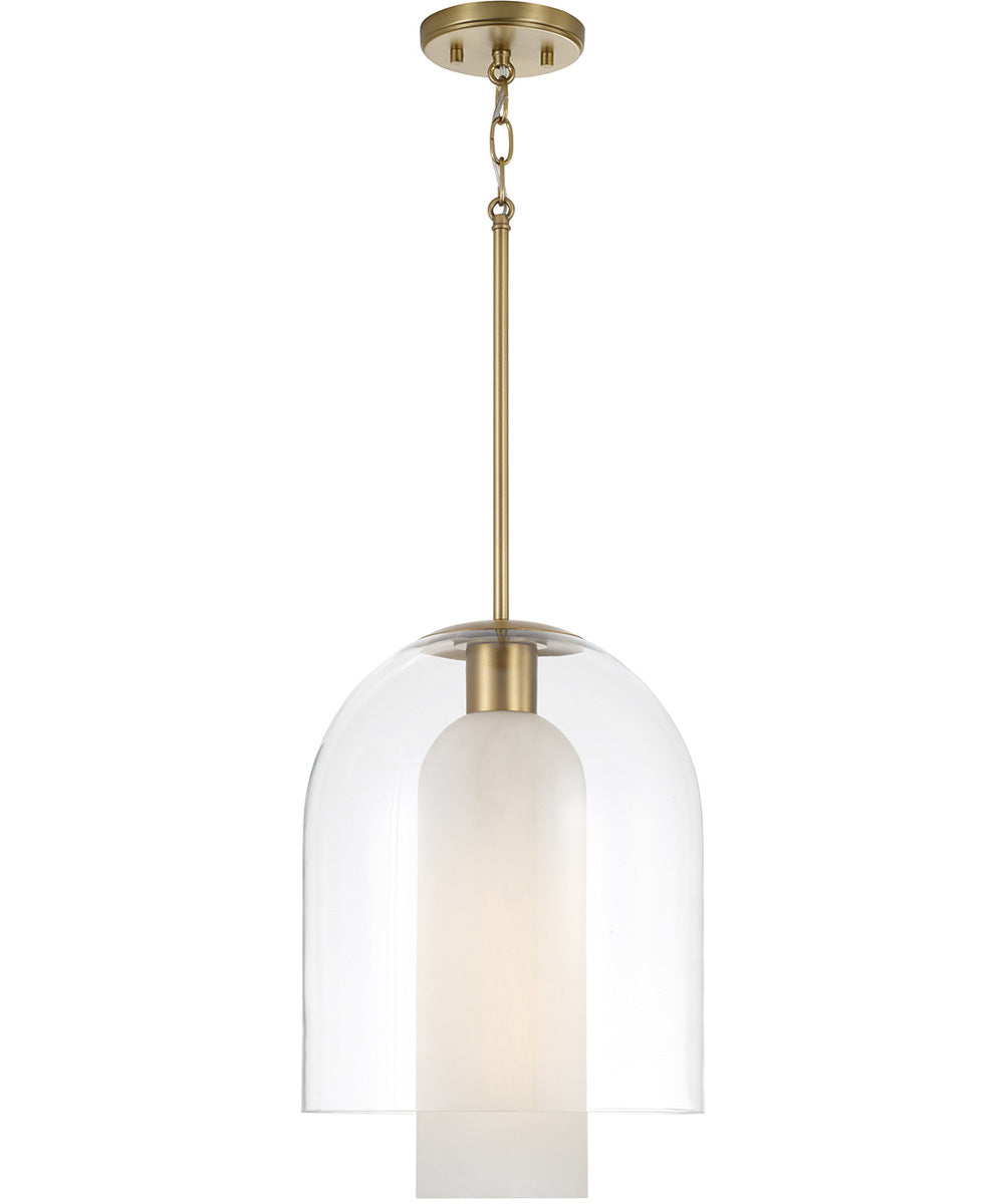Liz 1-Light Pendant Aged Brass