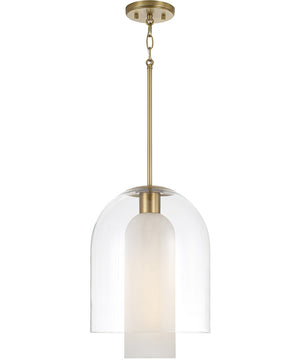 Liz 1-Light Pendant Aged Brass
