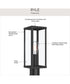 Ryle 1-Light Post Mount Lantern with Clear Glass Panels Matte Black