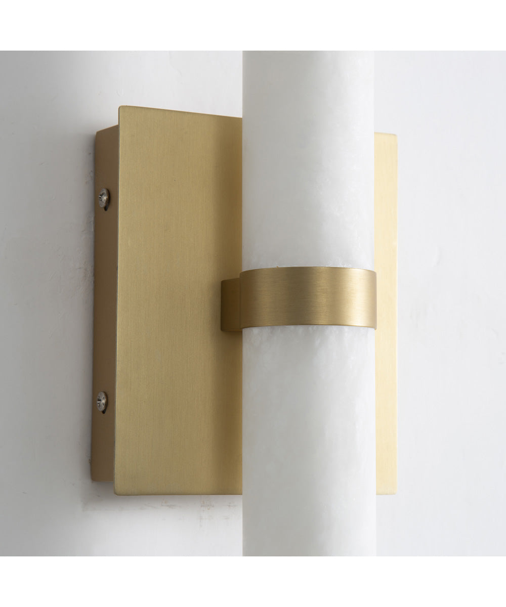 Aragon 17 inch Bath Vanity White Alabaster / Gold