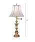 31"H Burnished Brass Signature by Stiffel Swivel Table Lamp, 3-Way
