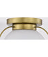 Lakeshore 1-Light Close-to-Ceiling Natural Brass