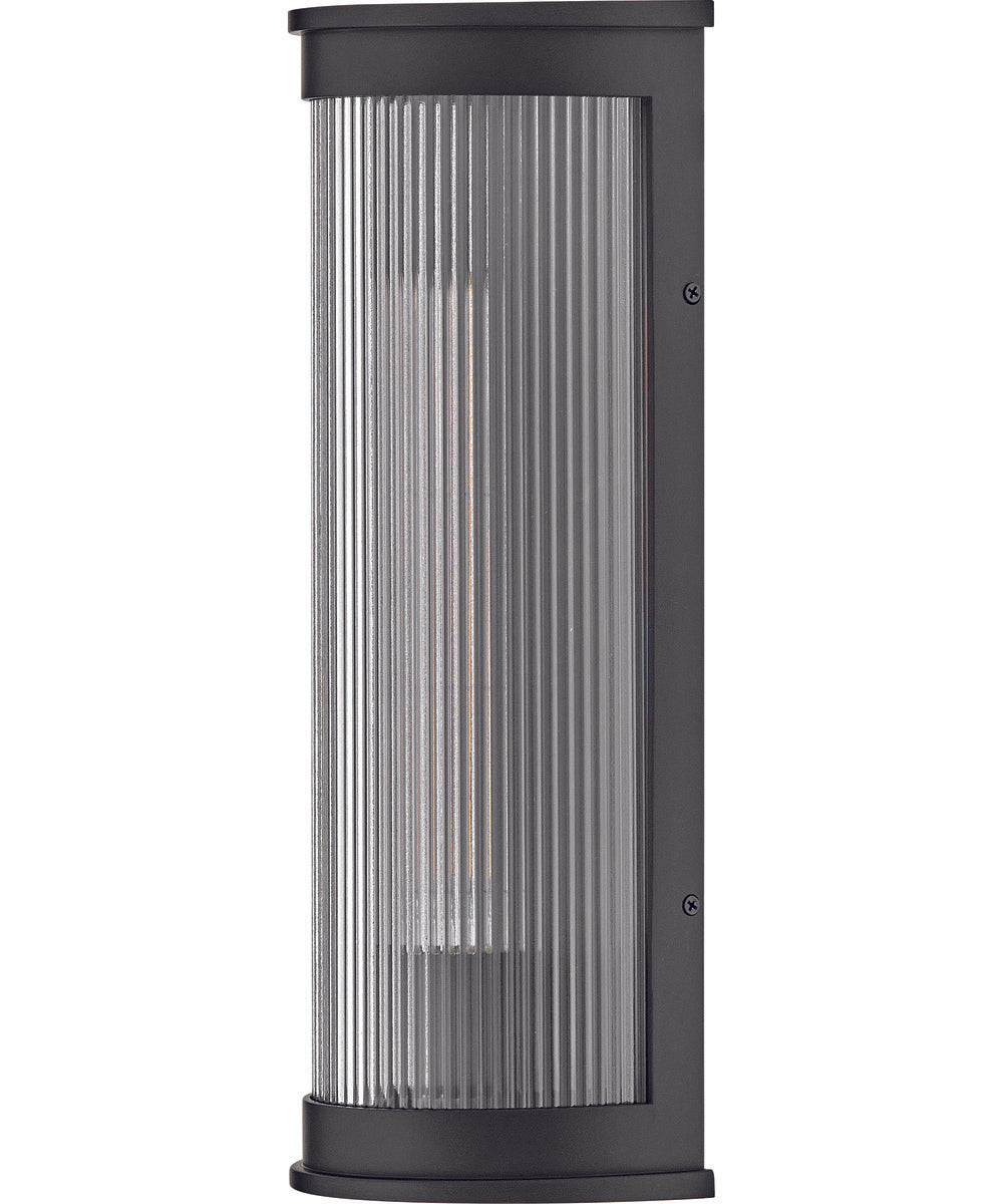 Bluffton 1-Light Medium Wall Mount Lantern in Black