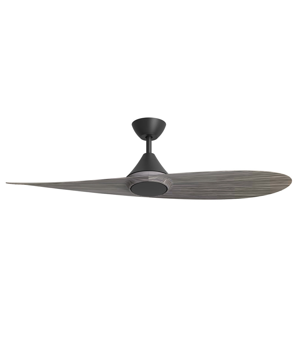 Surf 56 inch 2-Blade Marine Grade Fan w LED Black / Grey Wood