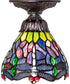 7" Wide Tiffany Hanginghead Dragonfly Flushmount Light
