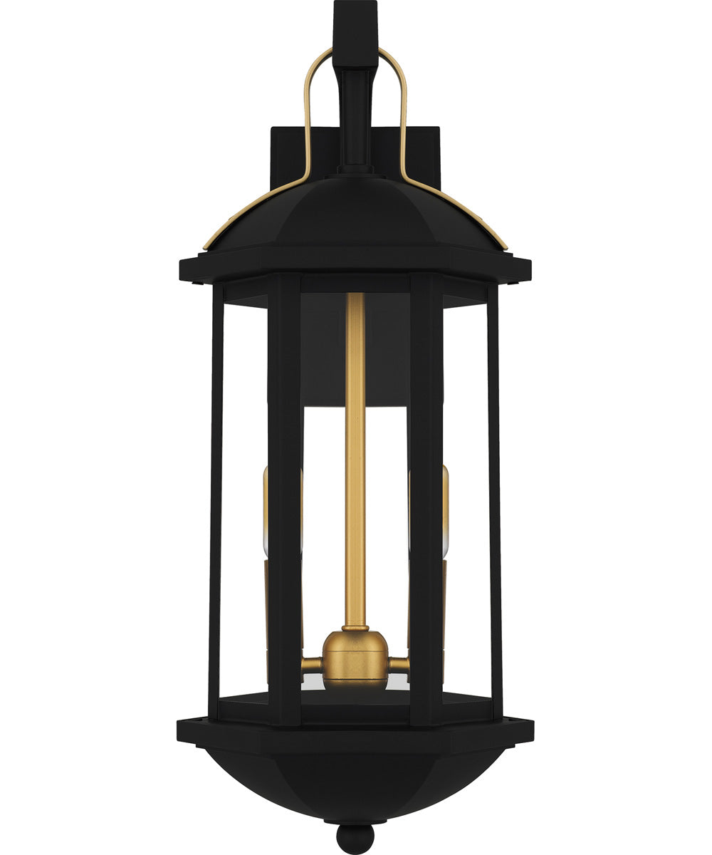 Crestfield Medium 2-light Outdoor Wall Light  Coastal Armour Aluminum Matte Black