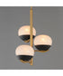 Lucerne 3-Light Chandelier Black / Natural Aged Brass