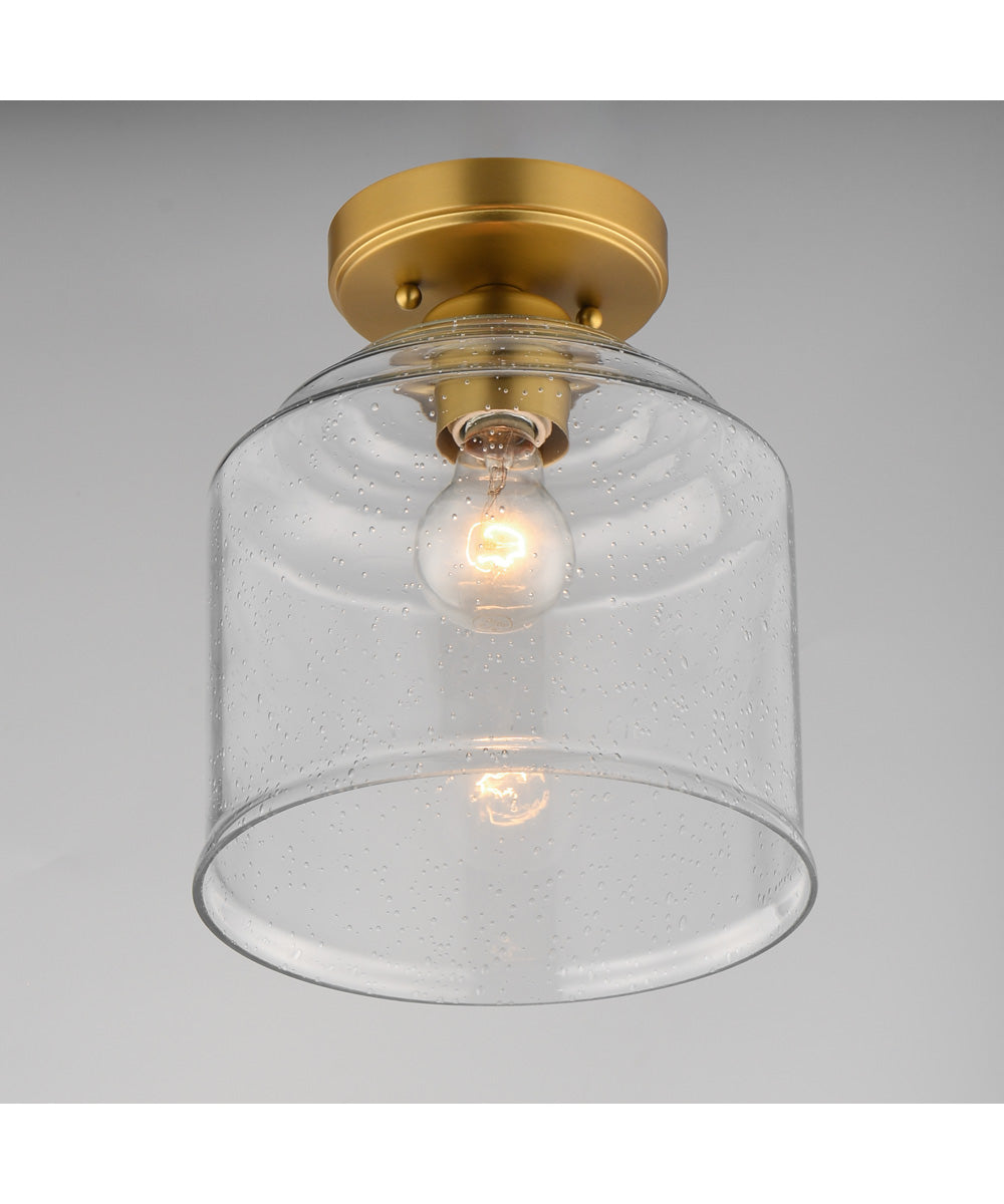 Acadia 1-Light Semi-Flush Mount Natural Aged Brass