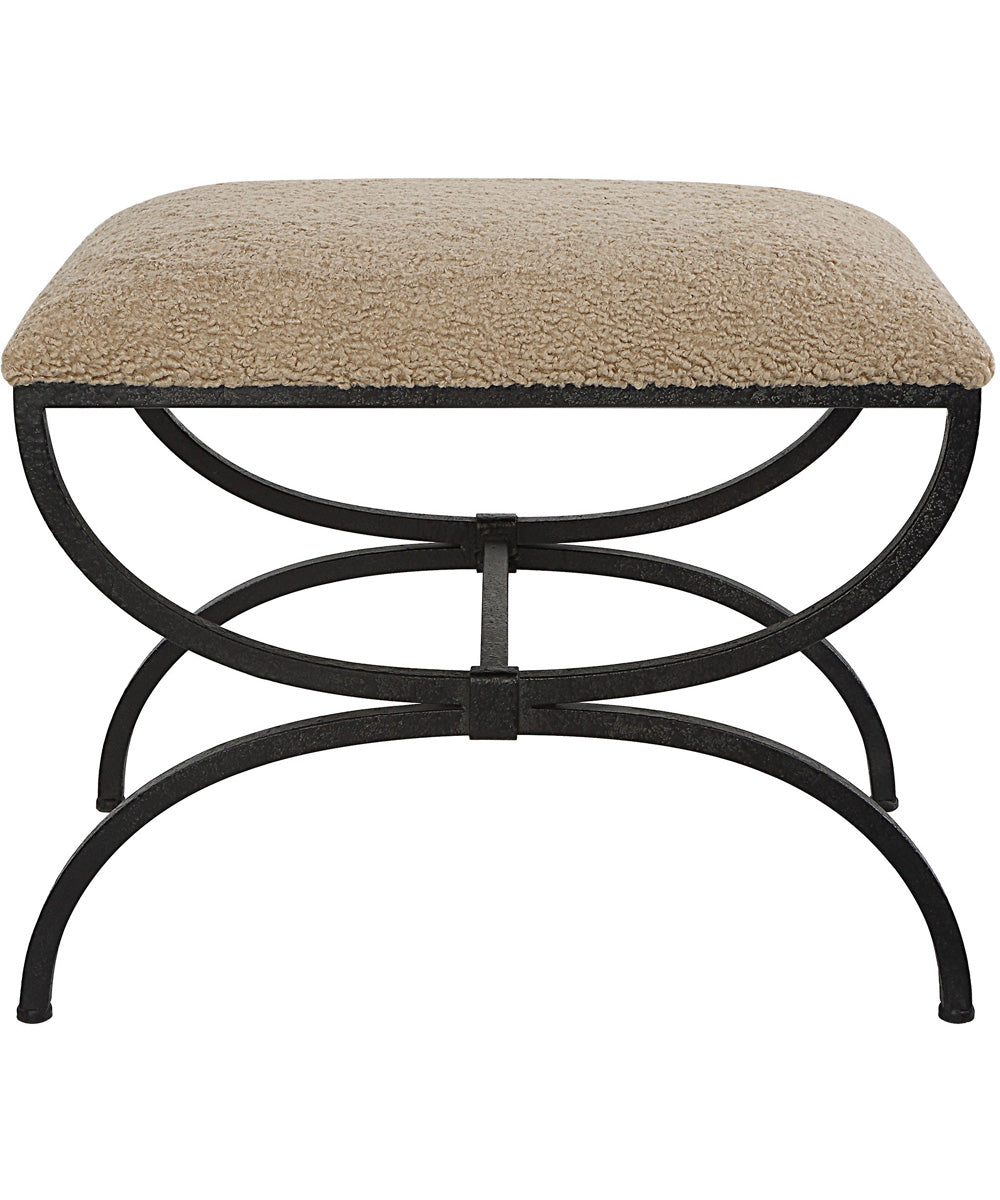 Hacienda Plush Latte Small Bench