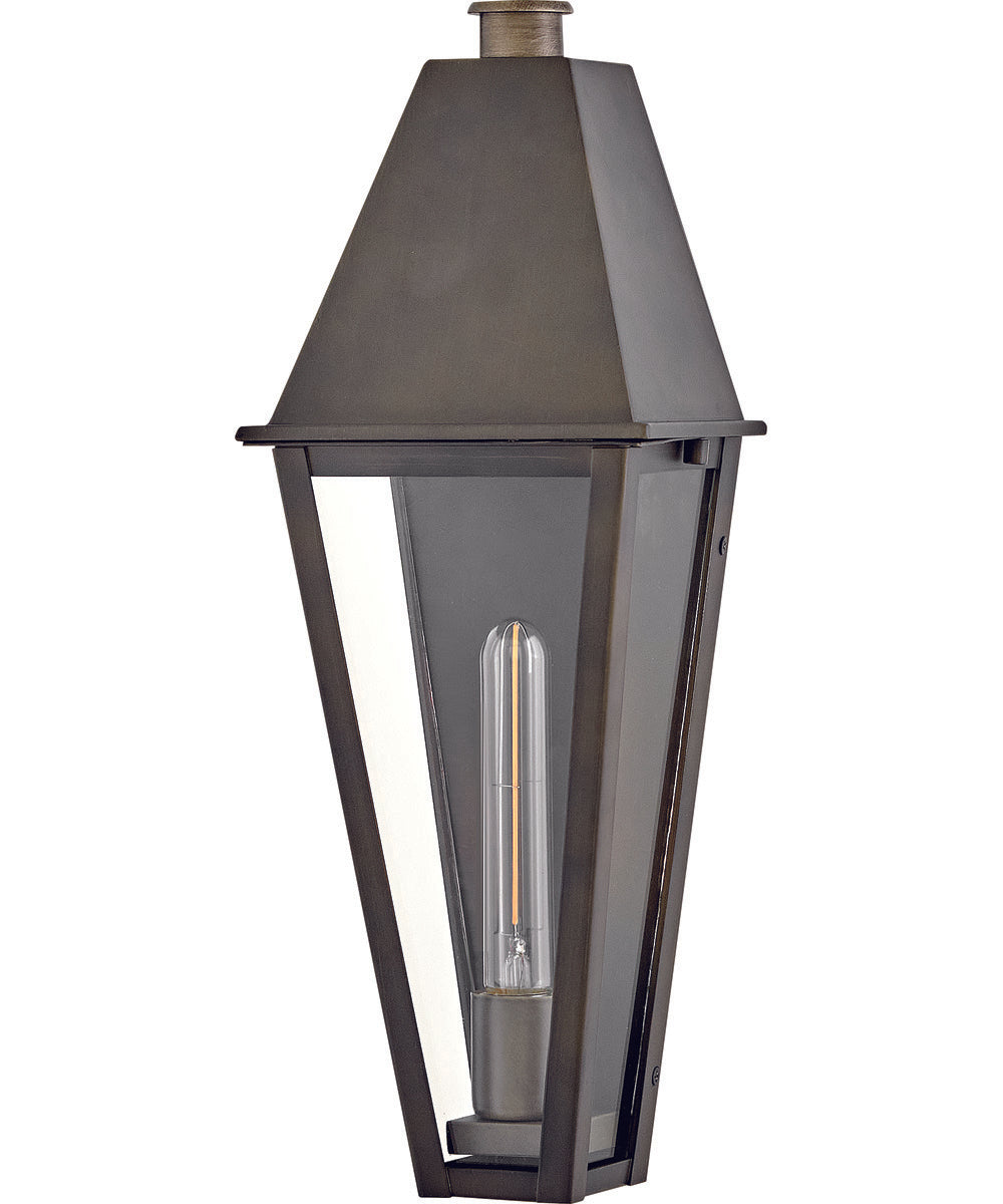 Endsley 1-Light Medium Wall Mount Lantern in Blackened Brass