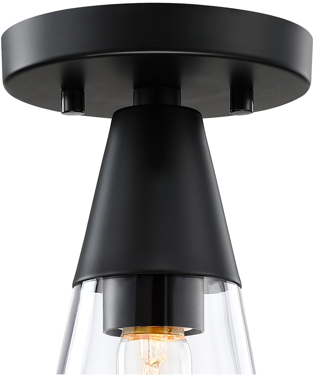 Norro 1 Light Flush Mount Matte Black