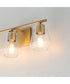 Geode 3-Light Bath Vanity Natural Aged Brass