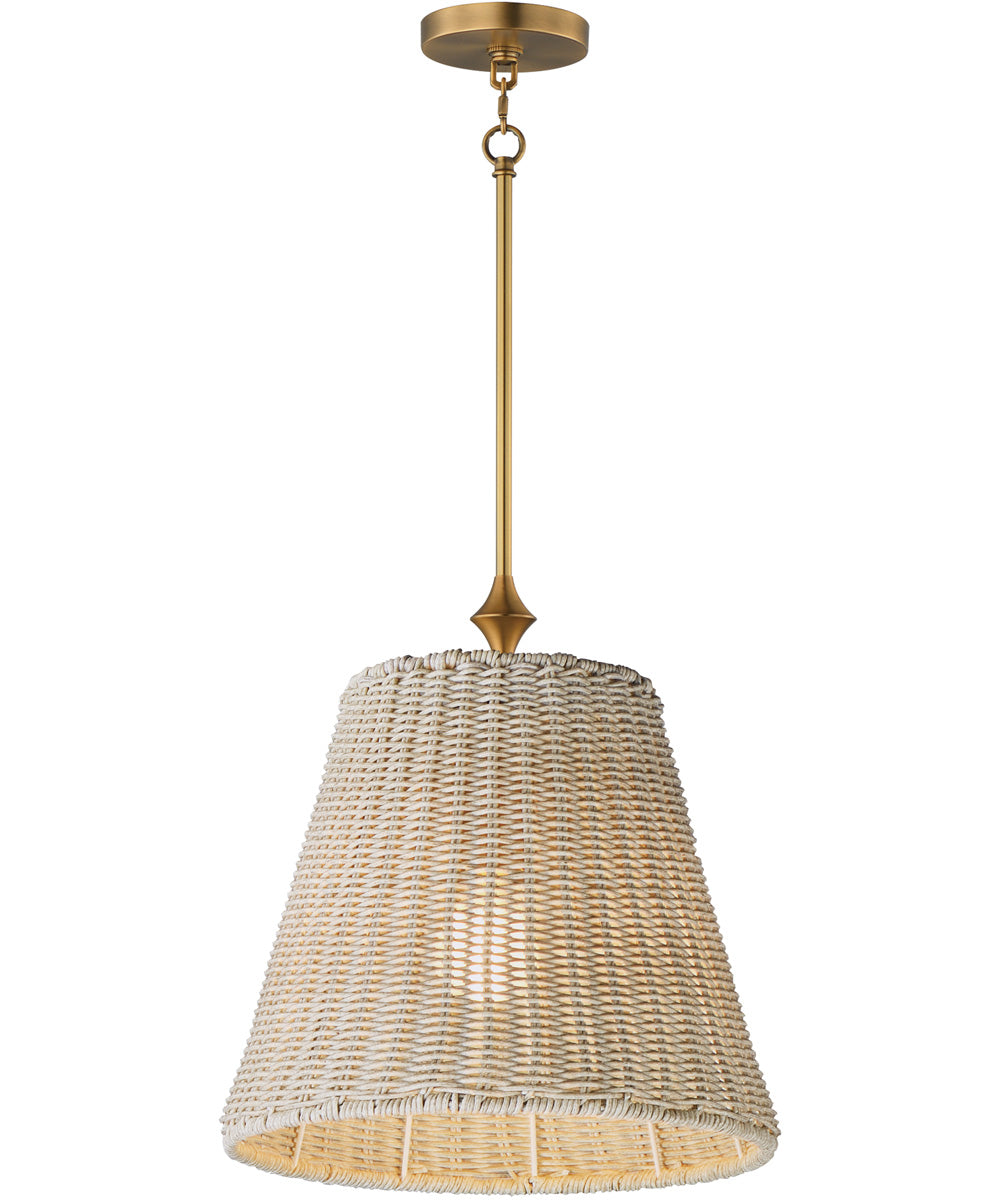 Baja 12 inch Single Pendant Natural Aged Brass