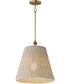 Baja 12 inch Single Pendant Natural Aged Brass