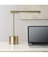 Modern Desk Lamp in Antique Brass with Horizontal Arm