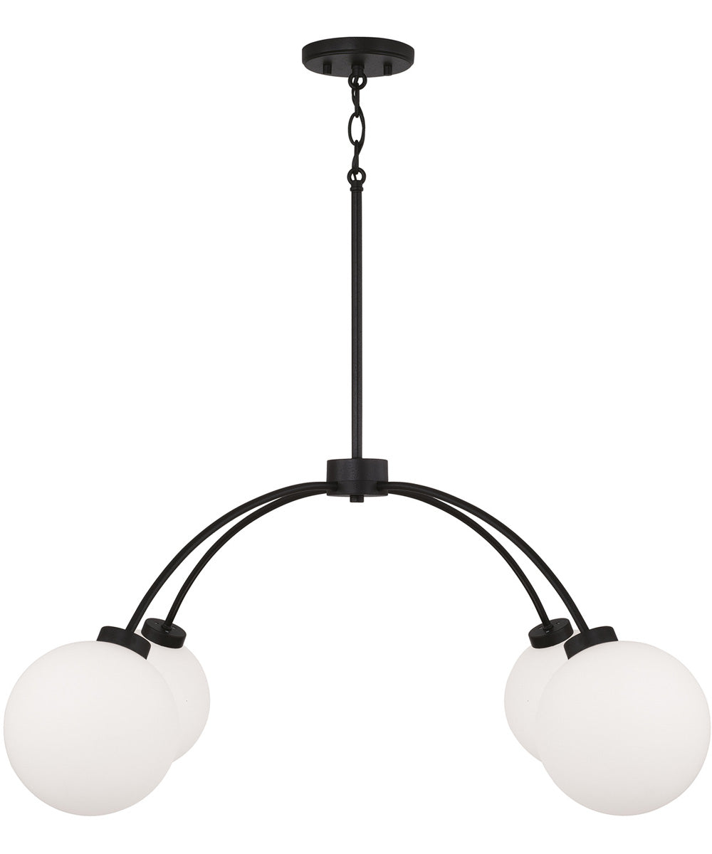 Amos 4-Light Chandelier Black Iron