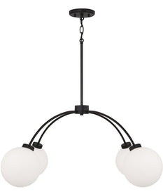 Amos 4-Light Chandelier Black Iron