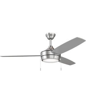 Nolyn 52 in. 3-Blade Modern LED Ceiling Fan Brushed Nickel