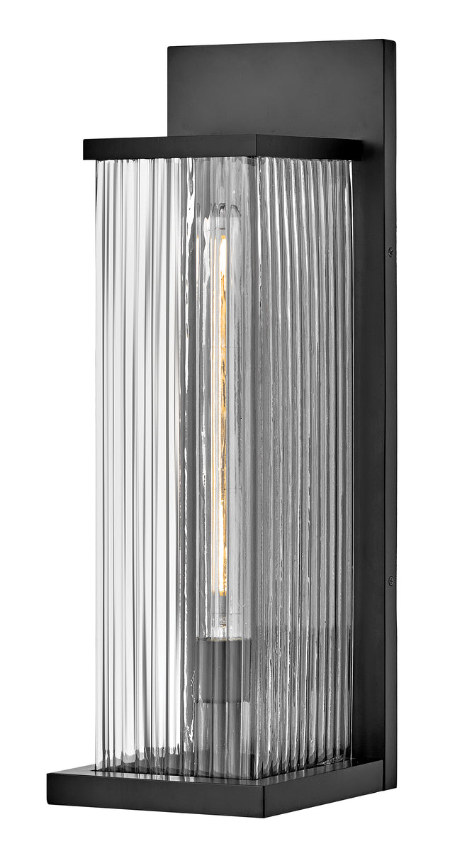 Torrent 1-Light Large Wall Mount Lantern in Black