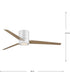 Braden 56" 3-Blade Indoor Hugger Ceiling Fan Satin White