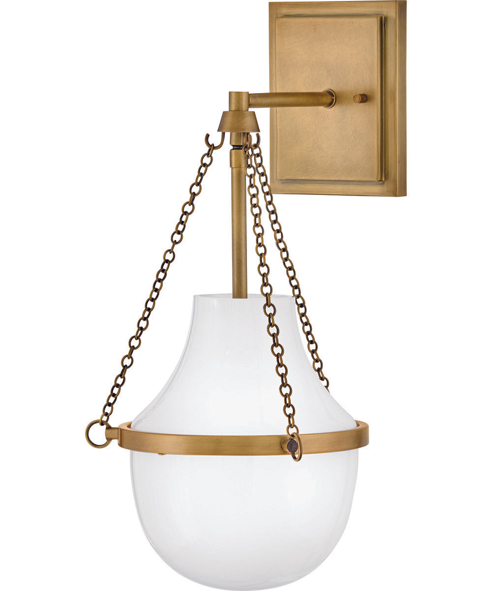 Collins 1-Light Medium Single Light Sconce in Heritage Brass